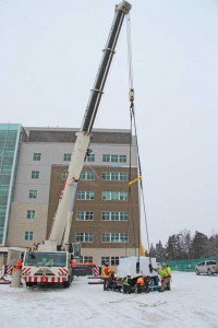 The Cyclotron as it arrived in Thunder Bay