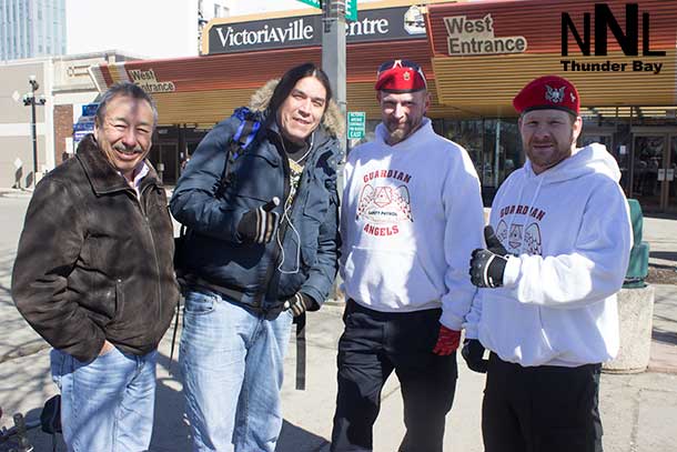 Ontario Regional Chief Stan Beardy caught up to the Guardian Angels