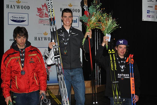 Lakehead Thunderwolves skiers atop podium