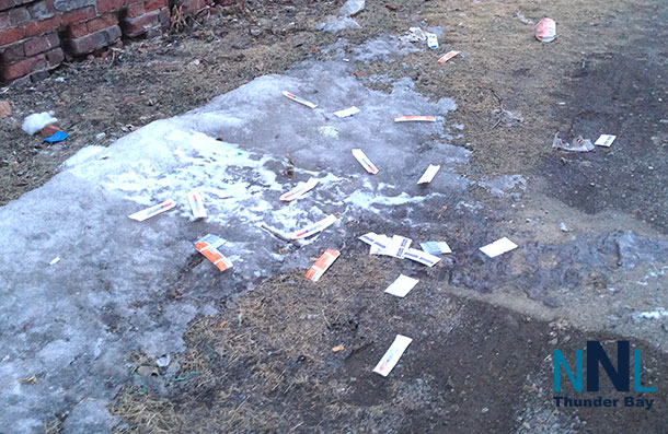 As winter's snow melts, syringes show up. 