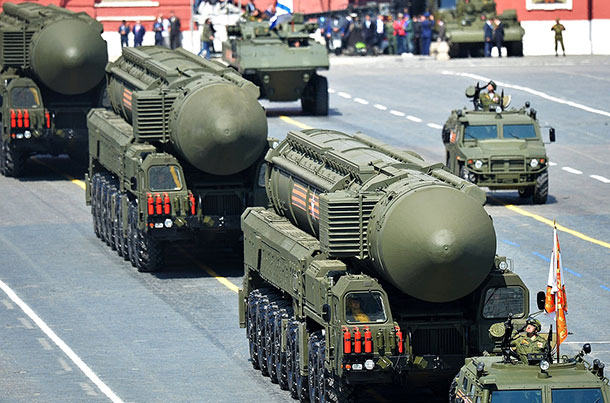 Military might on display in Red Square as President Putin entertains dignitaries