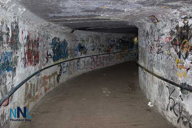 Inside the tunnel.. walking into 'Old Thunder Bay'.