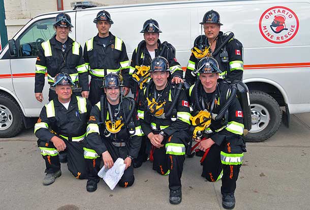 The Winners at the Ontario Mine Rescue Competition