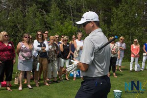 Wade Binfield shares golf tips with the RBC Executive Women's group at the Whitewater Golf Club