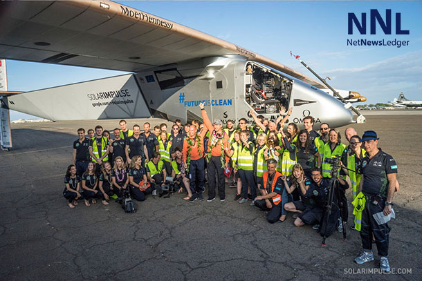 Team Solar Impulse 2 celebrates landing in Hawaii