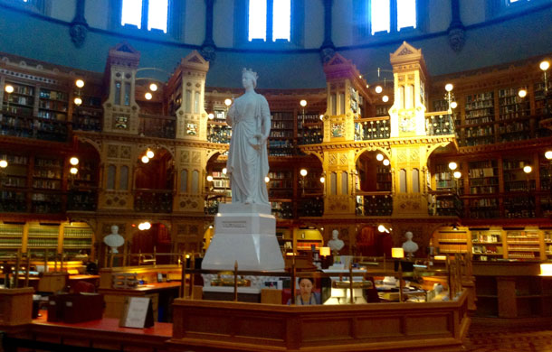Inside the Parliament Library during a private tour.