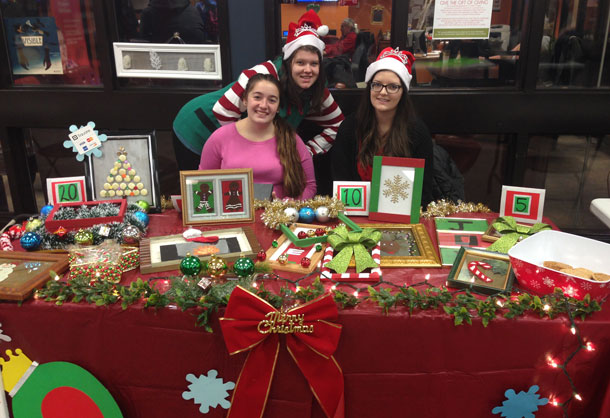 First-Year Business student groups ‘upcycled’ materials to create products sold in support of the Emergency Student Food Bank at Confederation College.