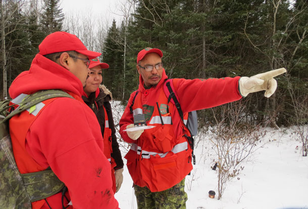 Master Corporal Charlie Barkman leads a search team for a missing person in Sachigo Lake