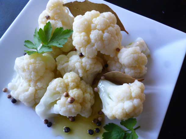Buy the freshest cauliflower you can find for Cauliflower à la Greque. Credit: Copyright 2016 Rosemary Barron