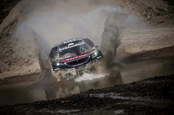 Carlos Sainz of Team Peugeot Total races during prologue stage of Rally Dakar 2016 in Arrecifes, Argentina on January 2nd, 2016 // Marcelo Maragni/Red Bull Content Pool // P-20160103-00020 // Usage for editorial use only // Please go to www.redbullcontentpool.com for further information. //