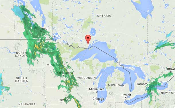 Weather System Tracking to Northwestern Ontario