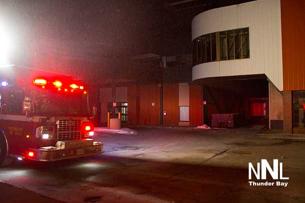 Thunder Bay Fire Rescue on scene at Victoriaville Parkade.
