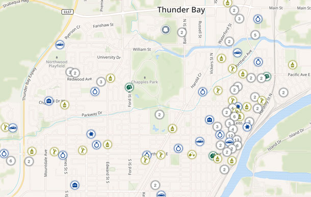 Crime Map for Thunder Bay South from May 1-10 2016