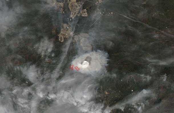 NASA image of wildfire in Fort McMurray Alberta
