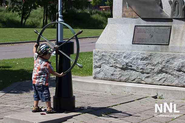 Combining fun and seeing some of our region's history, Darius checks out the Sailor's Monument at Kam River Park