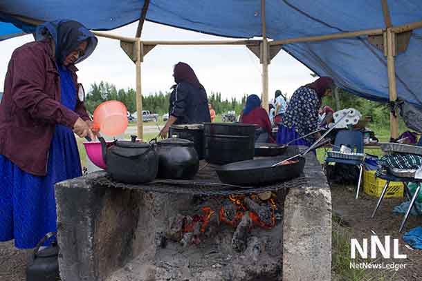 Kasabonika First Nation community feast preparation