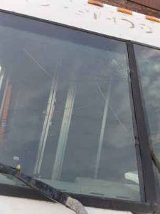 Food Truck Window smashed in downtown Fort William on May Street