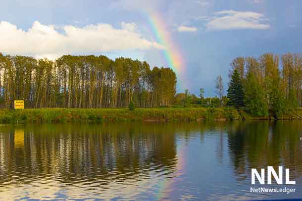 Rainbow over the Kam River on September 17 2016