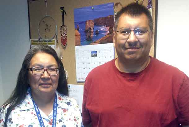 Steven Louis Chapman, pictured with Kanita Johnson from the Health Sciences Centre, is the first patient to administer home hemodialysis from Kitchenuhmaykoosib Inninuwug First Nation. The community’s hemodialysis self care space is the first of its kind in Ontario and provides local patients the option to remain in their communities while undergoing their hemodialysis treatments.