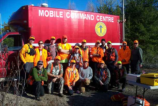 Lakehead Search and Rescue Team at Fall Training exercise
