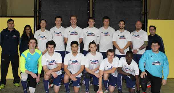 The Confederation College Thunderhawks Men’s Indoor Soccer Team 2016-17, advances to the OCAA Provincial Championships.