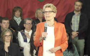 Premier Wynne in Hamilton making the Basic Income pilot project announcement