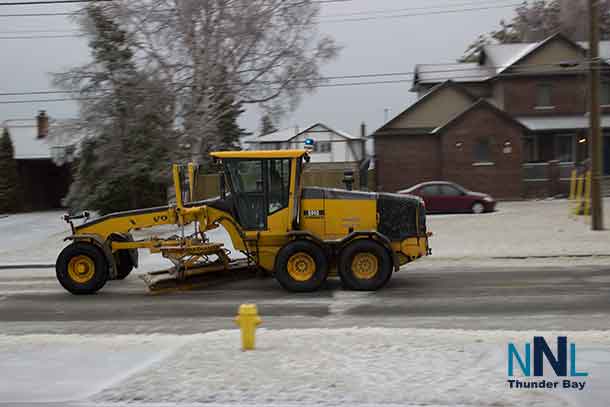 Thunder Bay City Road Crews are out on major routes