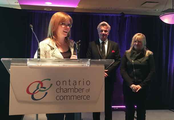 Thunder Bay Chamber of Commerce President Charla Robinson Received the J Carnegie Award