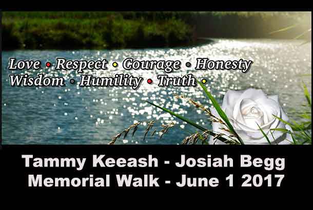 Memorial Walk is planned for June 1 2017 from Thunder Bay City Hall to the Thunder Bay Police Service Balmoral Street Headquarters