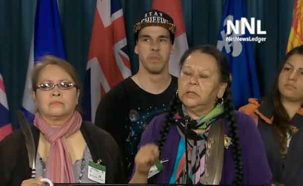 Spokespersons in Ottawa speaking out on the real issues facing Indigenous people in Canada