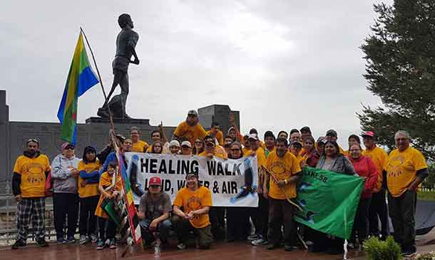 Healing Walkers at the Terry Fox Monument on Friday night