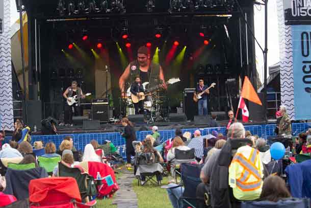Midnight Shine Rocking the Stage in Thunder Bay at Marina Park