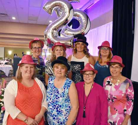 The Tbaytel Luncheon of Hope celebrated its 25th anniversary this year, raising $32,688.45 for the Northern Cancer Fund to support breast cancer diagnosis, treatment, education and research. Pictured here are members of the event's Organizing Committee, who work tirelessly every year to bring this event to life.