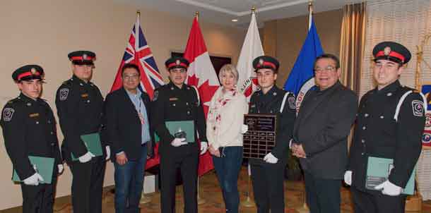 Chief of Police Terry Armstrong presented badges to five new police officers for the Nishnawbe Aski Police Service