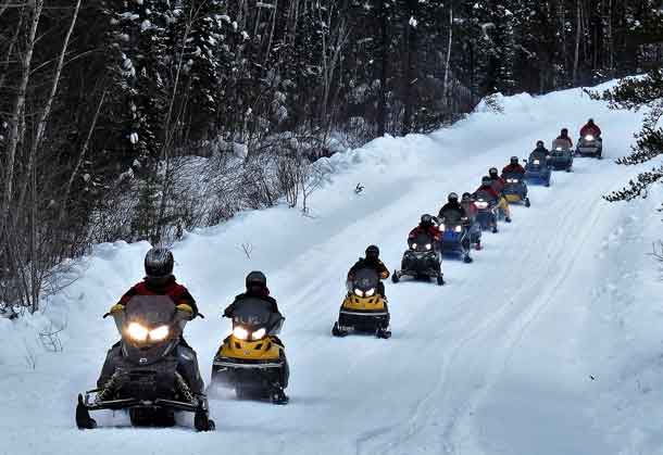 Most Rangers travelled by snowmobile during the exercise. Photo by Sgt. Peter Moon