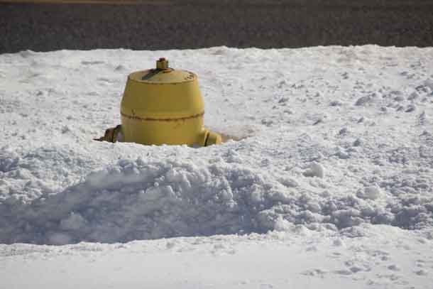 After the recent snow, many fire hydrants are buried
