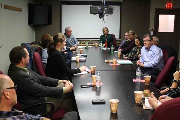 Kenora MP Bob Nault hosts a roundtable on the 2018 Federal Budget with business owners and stakeholders in Kenora on Wednesday, March 14, 2018.