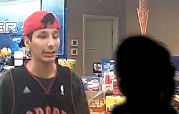 Thunder Bay Police Service image of suspect in Mac's Robbery