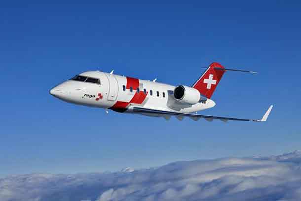 Swiss Air-Rescue Rega has chosen the Bombardier Challenger 650 aircraft for its new fleet of air ambulances.