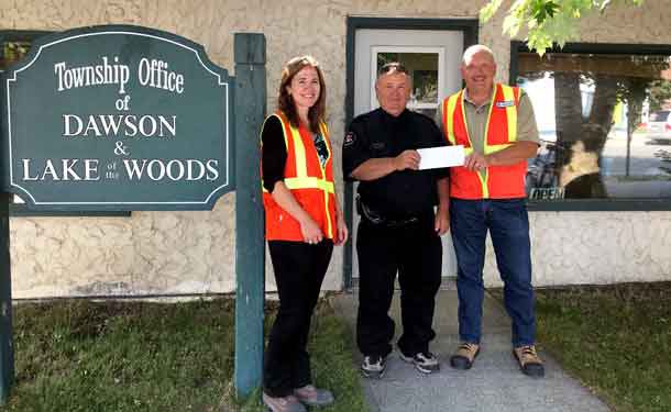 L to R:  Katie Hooper, director workload planning and Northern region operations, Union Gas; Randy Asselin, fire chief, West Rainy River District Fire Service and Nick Klip, district manager Northwest, Union Gas