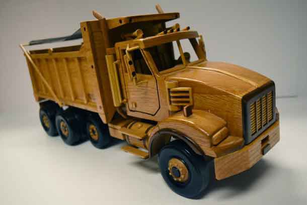 Bruce's wooden dump truck is simply amazing