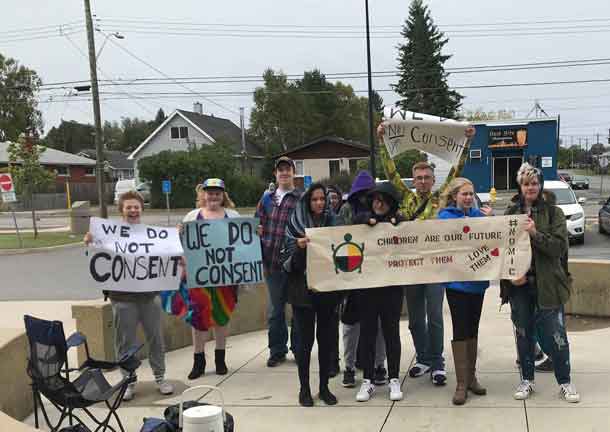 Superior Collegiate students - "We do Not Consent" protest 