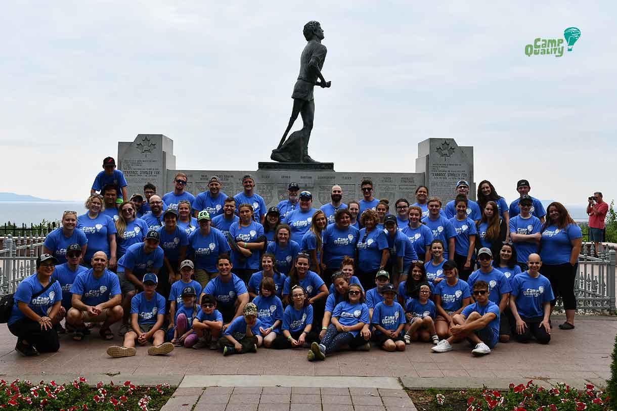 Our annual group photo at the Terry Fox Monument.