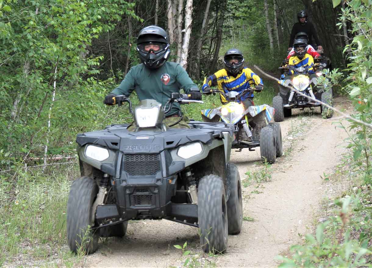A highlight of the ATV training is a challenging cross country ride. - Photo Sgt Peter Moon Canadian Rangers