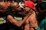 Mayweather choke Ortiz