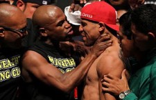 Mayweather choke Ortiz