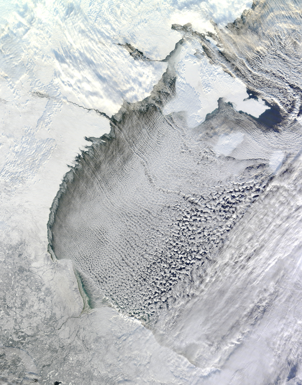 Weather NASA Image of 'Cloud Streets' over Hudson's Bay