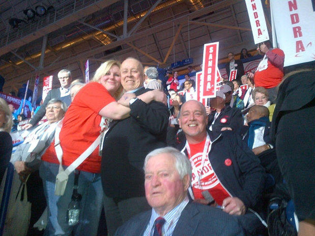 Thunder Bay Superior North MPP - Minister Michael Gravelle at Liberal Convention - Former PM John Turner in foreground