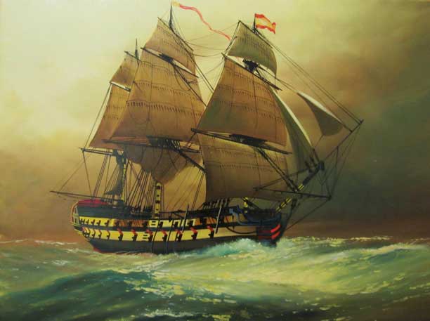 The Ship on display at the Hubana Cuba Art Gallery