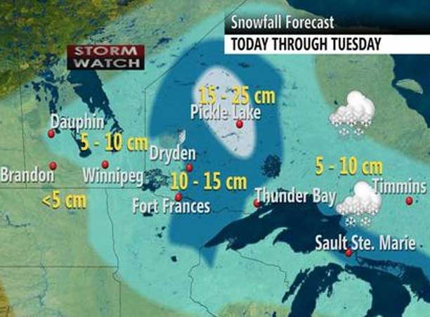 Weather Outlook for Northwestern Ontario